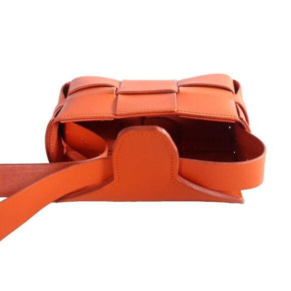 Manuel-Dreesmann Women’s Small Orange Saka Woven Leather Bag Crossbody $676 USD - Picture 8 of 10